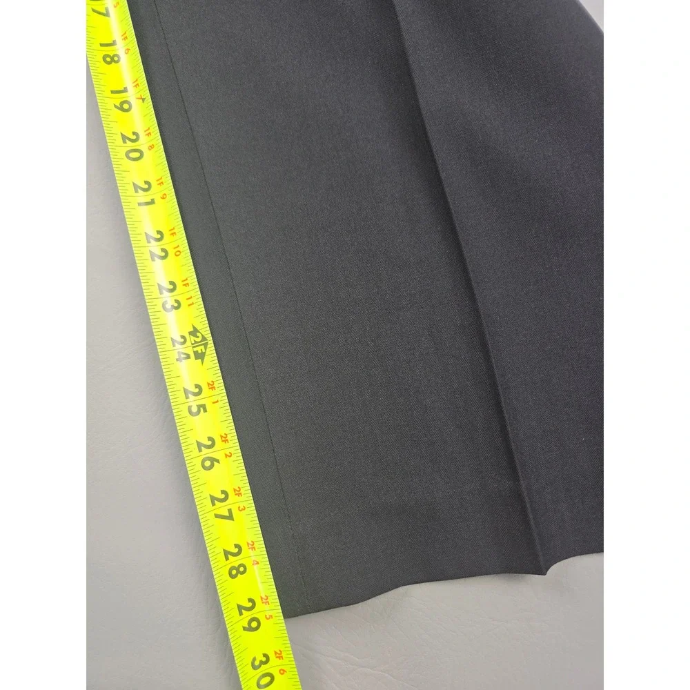 Savane Tailored 2u Comfort Waist Dress Pants Charcoal Black 40x30 Flat Front